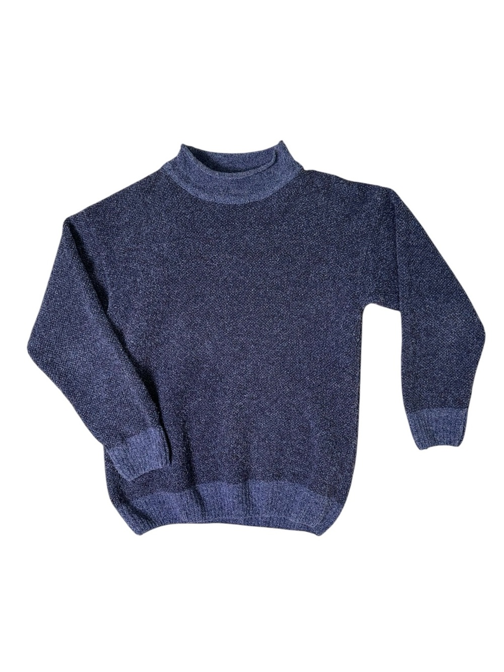 Kerry Woollen Mills Celtic S Blue Purple Lambswool Crew Neck Sweater - Picture 2 of 7